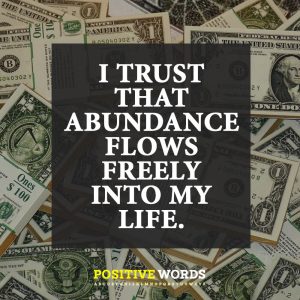 affirmations for money anxiety